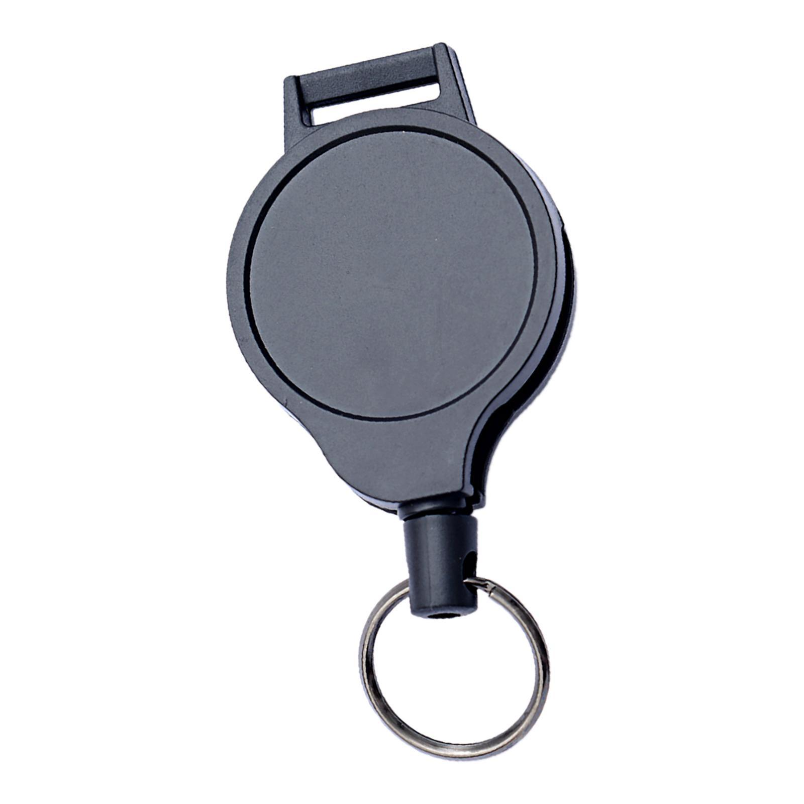 Heavy Duty Retractable Keychain Multi Tool Lock Belt Clip for Fishing Hiking