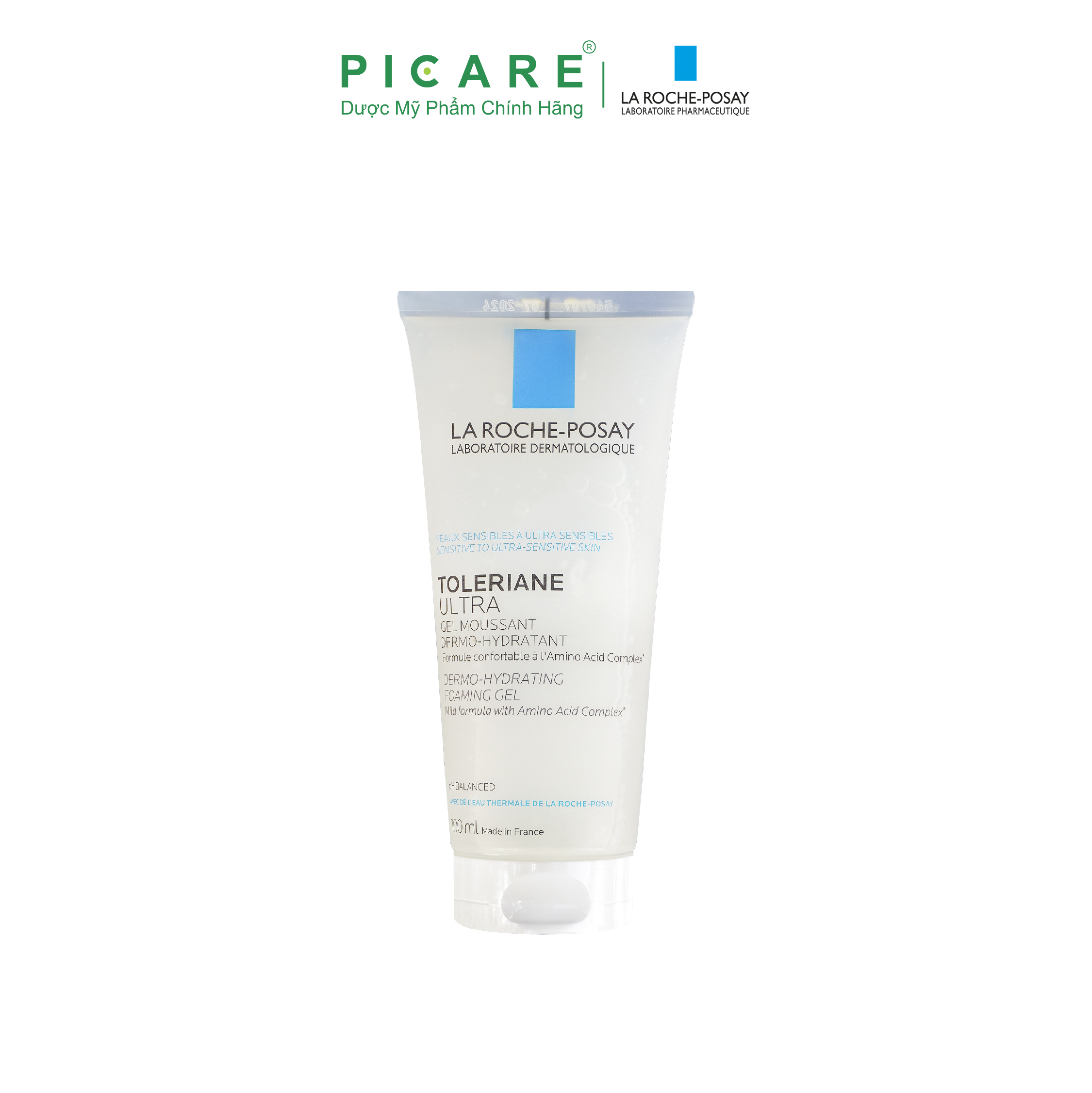 Gel Rửa Mặt Làm Sạch Dịu Nhẹ, Dưỡng Ẩm Dành Cho Da Nhạy Cảm La Roche-Posay Toleriane Ultra Dermo-Hydrating Foaming Gel Amino Acid Cleanser 100ml