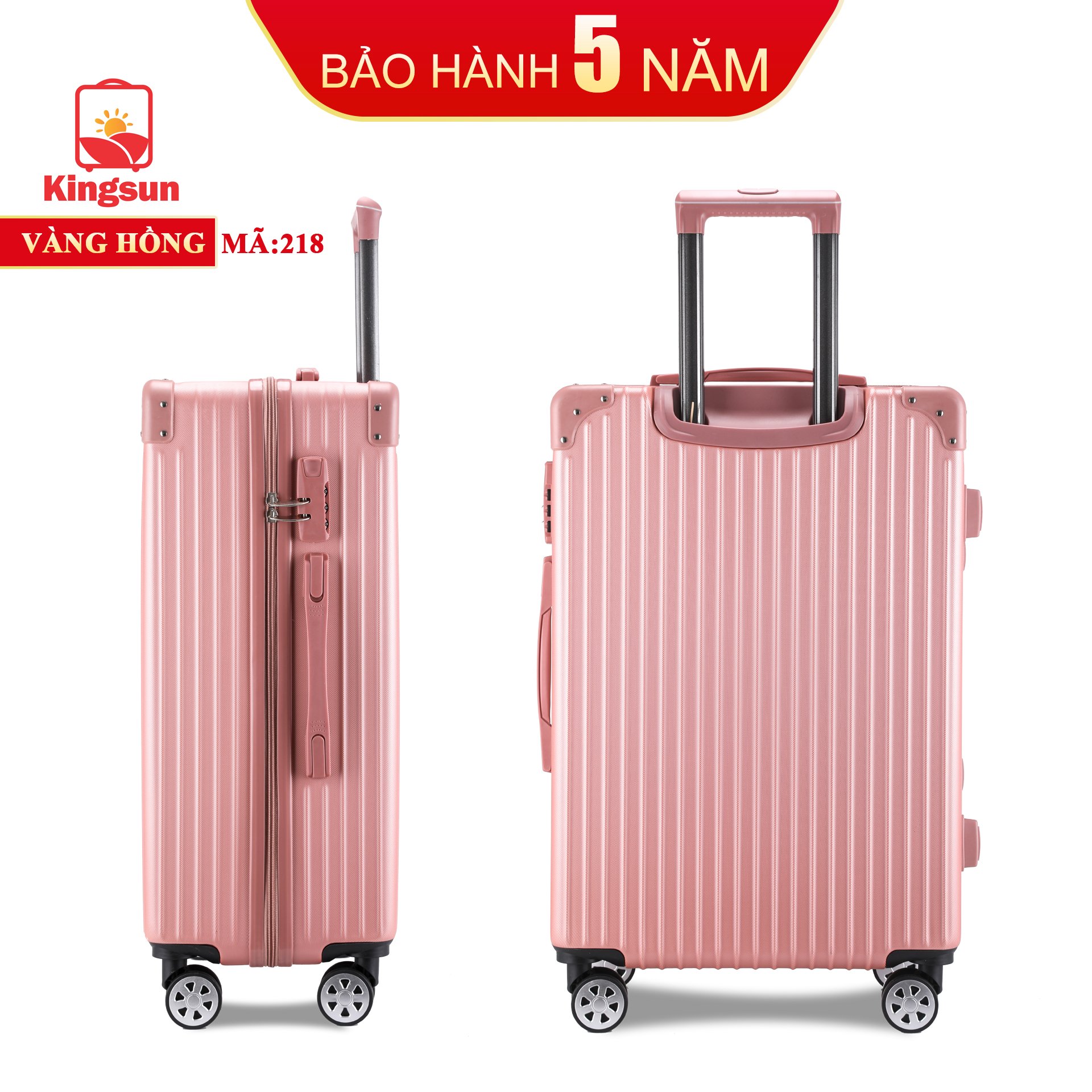 Valy du lịch valy kéo cao cấp size 20inch màu xanh rêu KINGSUN-KS 218