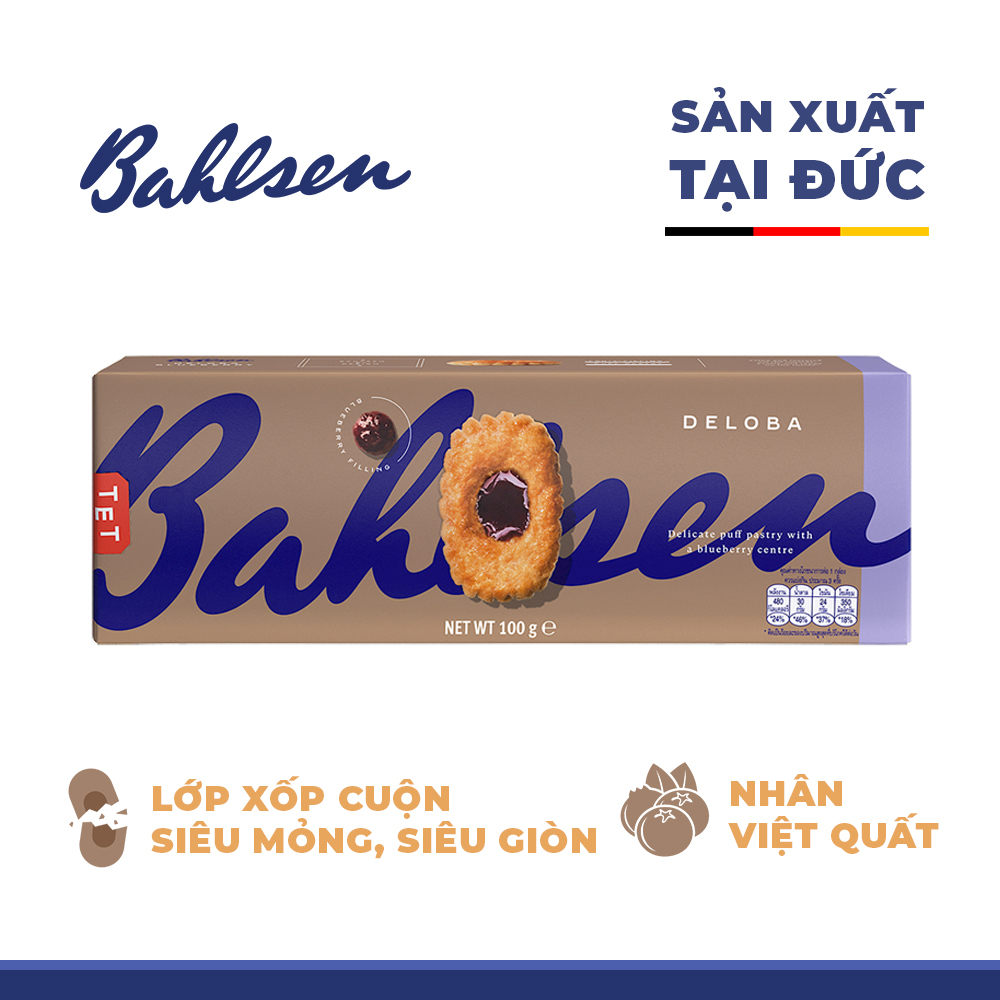 Bánh phồng giòn nhân việt quất Bahlsen 100g