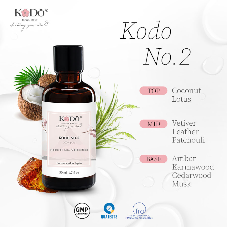 KODO NO.2 - Tinh Dầu Nước Hoa Thơm Phòng Nguyên Chất – Natural Spa - 10/50/110ml/500ml