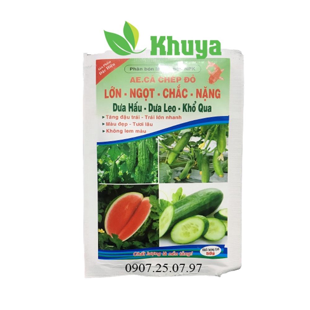 Phân bón lá AE Cá Chép Đỏ Lớn Ngọt Chắc Nặng Rau Màu 50gr