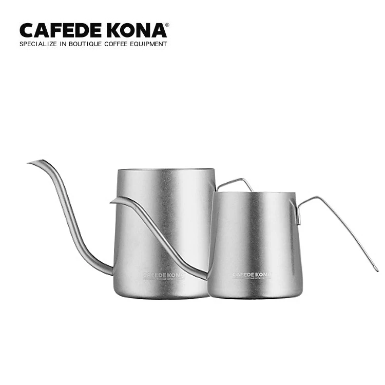 Ấm rót pha cà phê túi lọc phin giấy màu xám cổ điển Cafede Kona