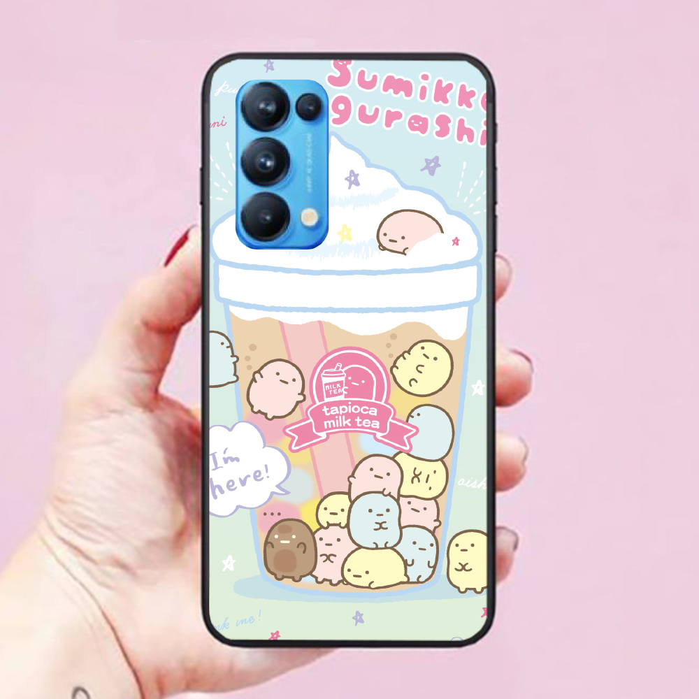 Ốp lưng điện thoại dành cho Oppo Reno 5 Hình Ly Trà Sữa