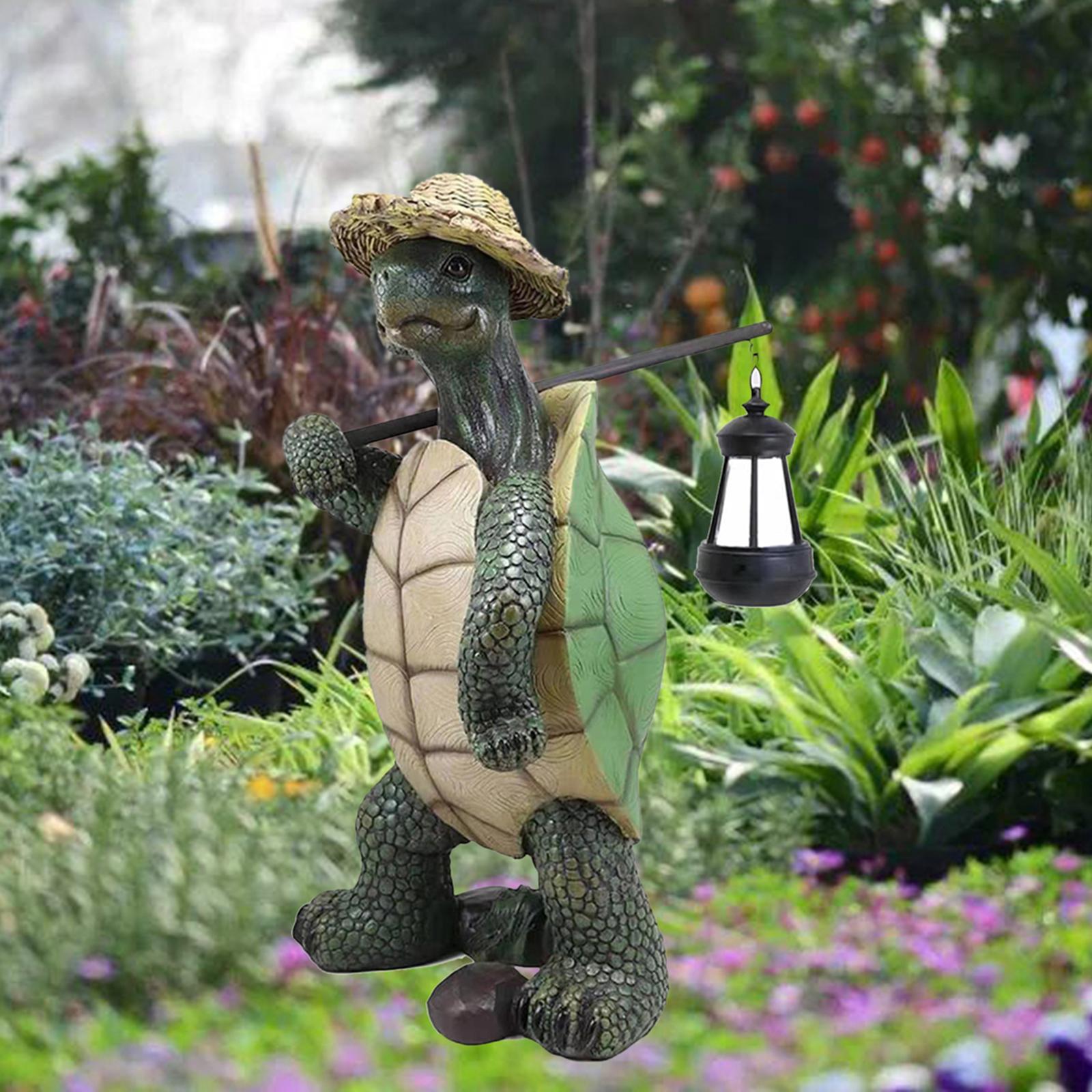 Rustic Garden Statue Ornament Lawn Turtle Sculpture Craft