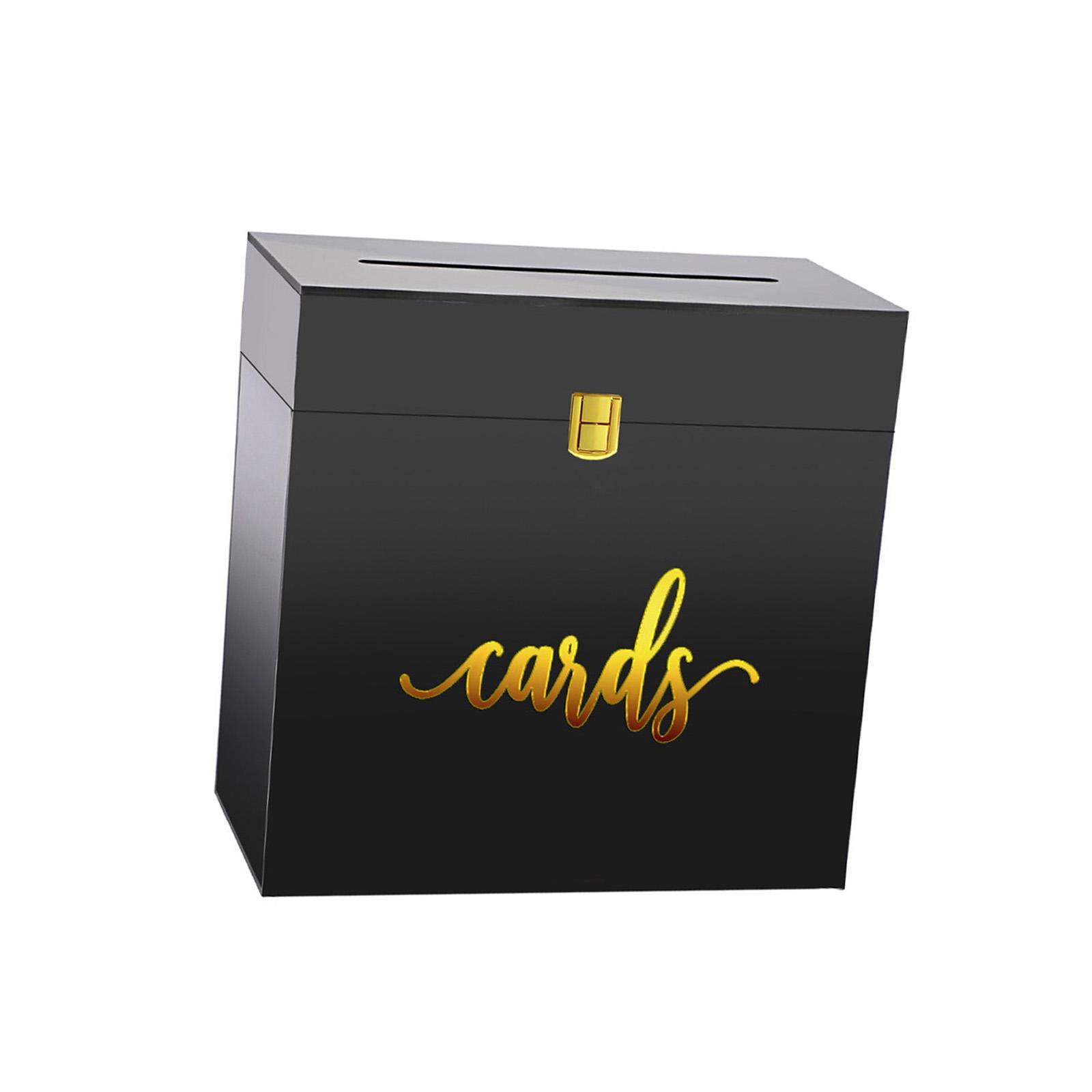 Black Acrylic  Box with Slot  Holder for Engagement