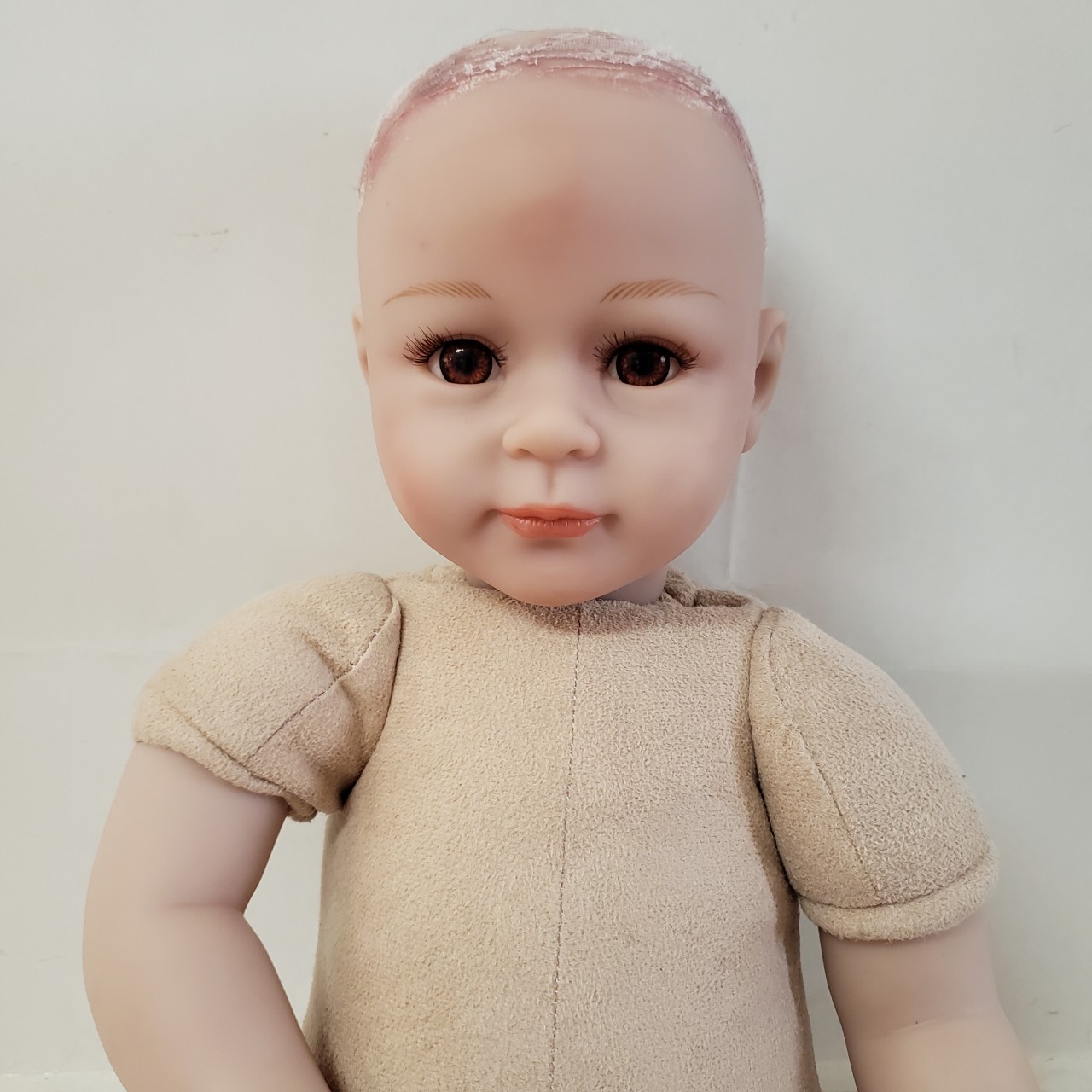 Búp Bê Tái Sinh Thân Gòn Mềm Mại Mỉm Cười Trọc NPK 50 cm = 20 inch Reborn Vinyl  Adora Style Doll PVN4907