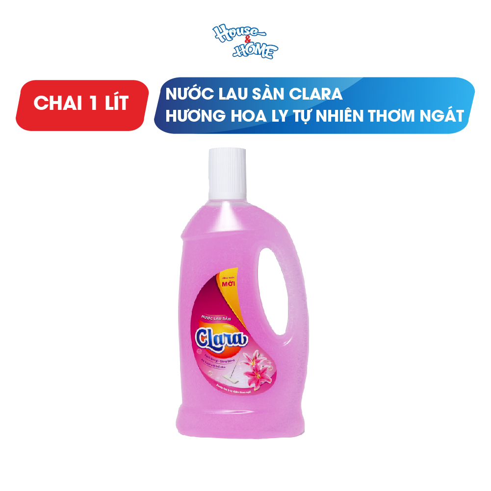 Nước lau sàn Clara hương hoa ly chai 1L