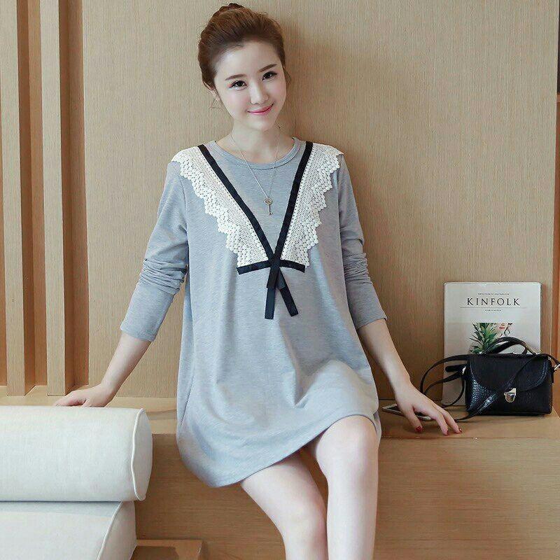 Áo bầu thu đông chất cotton dài tay