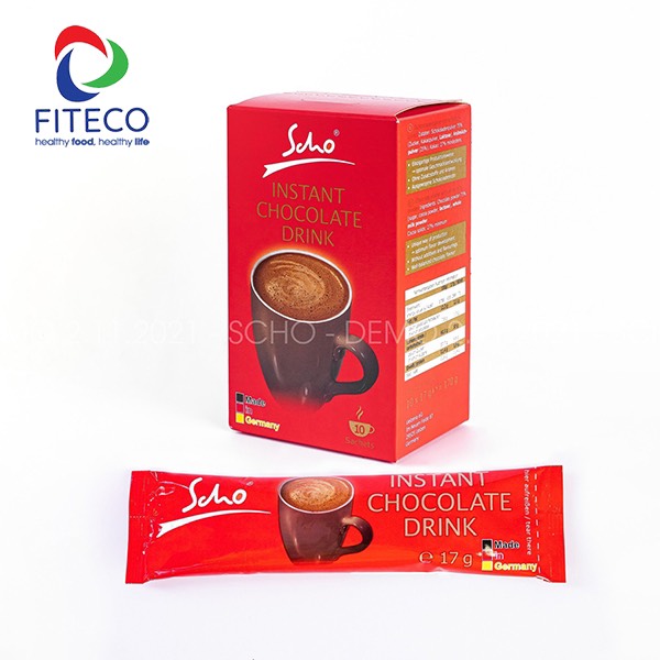 Cacao Dinh Dưỡng 3in1 - Scho Red heart hộp 10 gói x 17g - Hương vị socola thanh, ngọt dịu