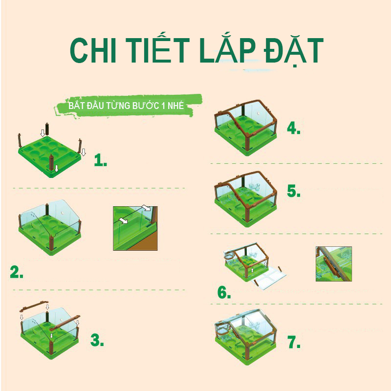 Đồ chơi nhà kính trồng cây dành cho trẻ em, bộ đồ chơi trí tuệ thông minh dành cho bé trai bé gái