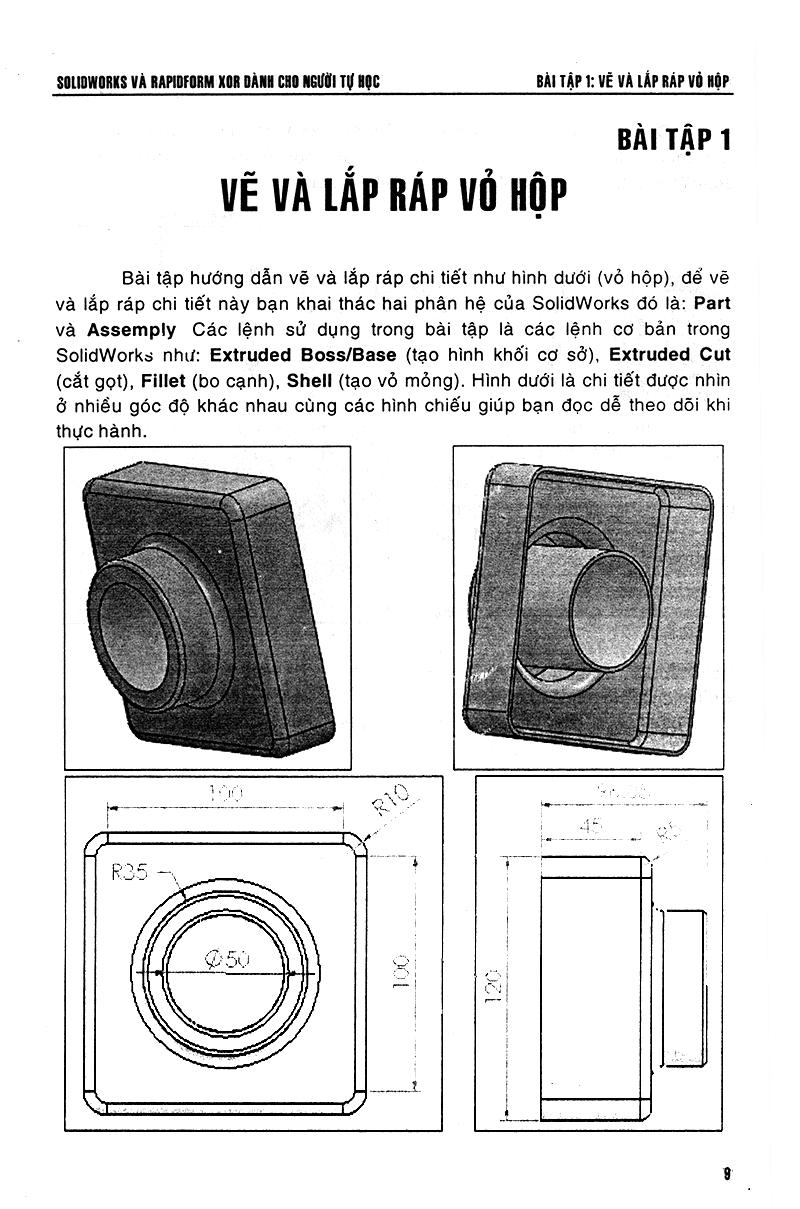Sách Solidworks &amp; Rapidform Xor Dành Cho Người Tự Học