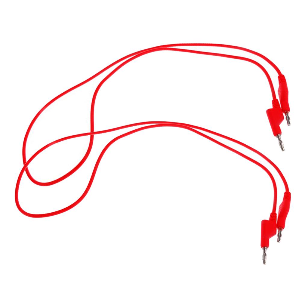 39 Inch Multimeter Test Lead Set - Soft Silicone Stackable Banana to Banana Plug Test Wire Cable Kit for Electrical Testing 1000V/15A