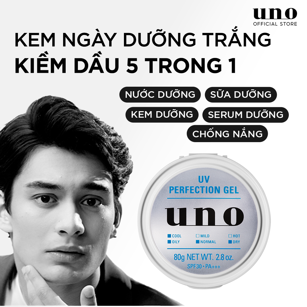 Gel Dưỡng Trắng Kiểm Soát Nhờn 5 trong 1 UNO UV Perfection Gel 80g