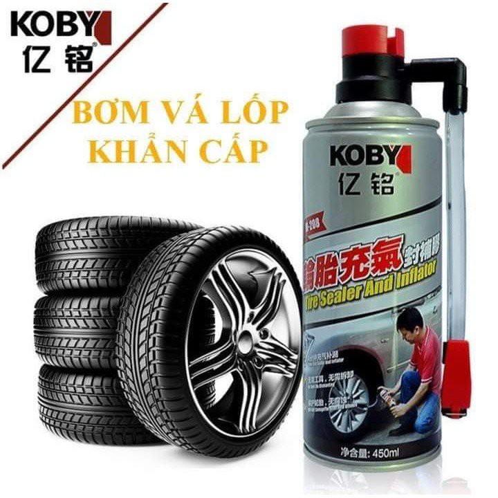 Keo Tự Vá Lốp Xe Máy Ô tô KOBY- Bơm Vá Lốp Khẩn Cấp - Sửa Chữa Thủng Săm Nhanh, An Toàn