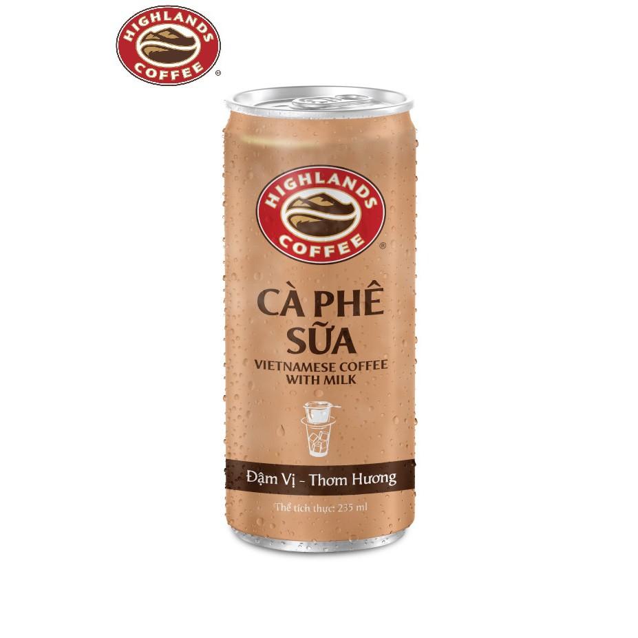 Thùng 24 lon cà phê sữa Highland Coffee 235ml