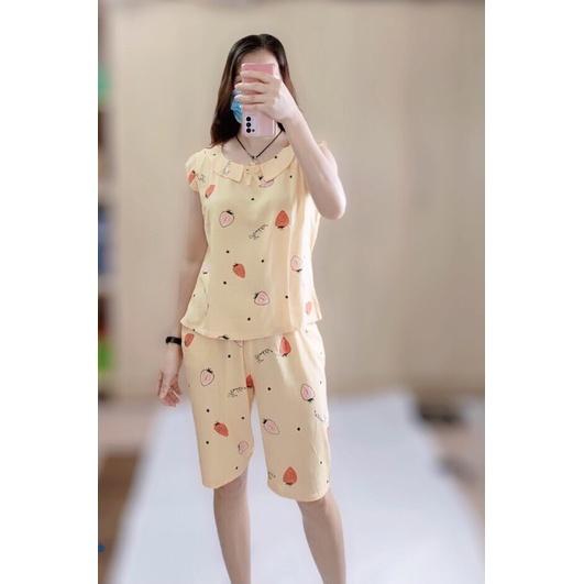 -Bộ lanh nữ áo tay hến cổ sen quần lửng vải lanh Việt Thắng( ảnh tự chụp