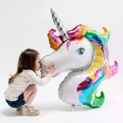 Bong bóng hình đầu kỳ lân Unicorn foil balloon upkp38