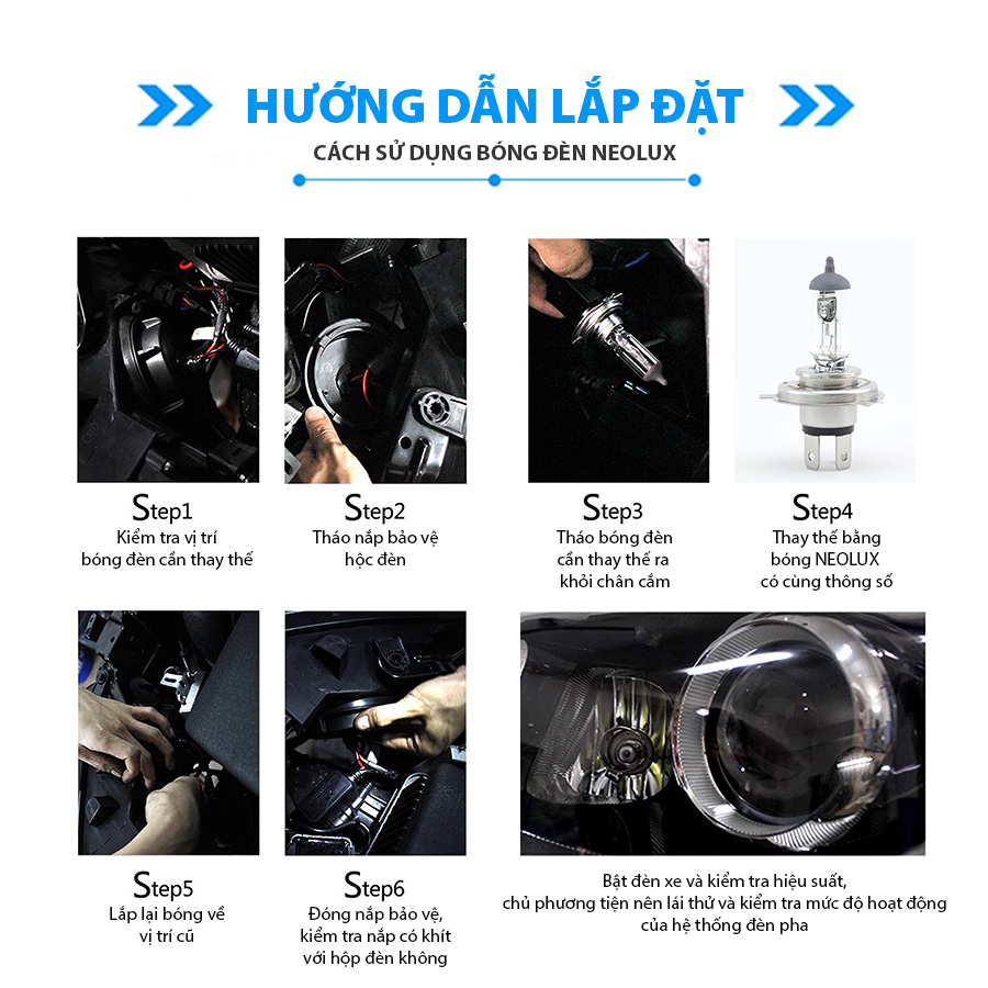 Bóng Đèn Halogen Original OSRAM NEOLUX Dùng Cho Xe Ô Tô Xe Máy Chân H1 H3 H4 H7 H8 H11 HB3 HB4 - Nhập Khẩu Chính Hãng