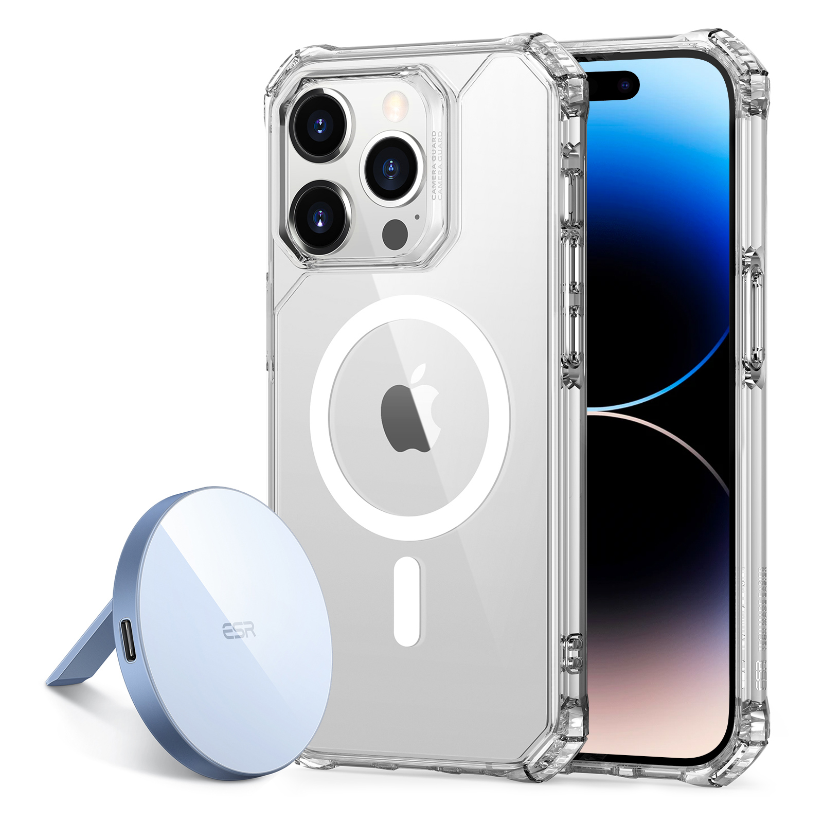 Ốp Lưng ESR Air Armor Clear Halo Lock dành cho iPhone 14 /14 Plus/ 14 Pro / 14 Pro Max - Hàng Chính Hãng