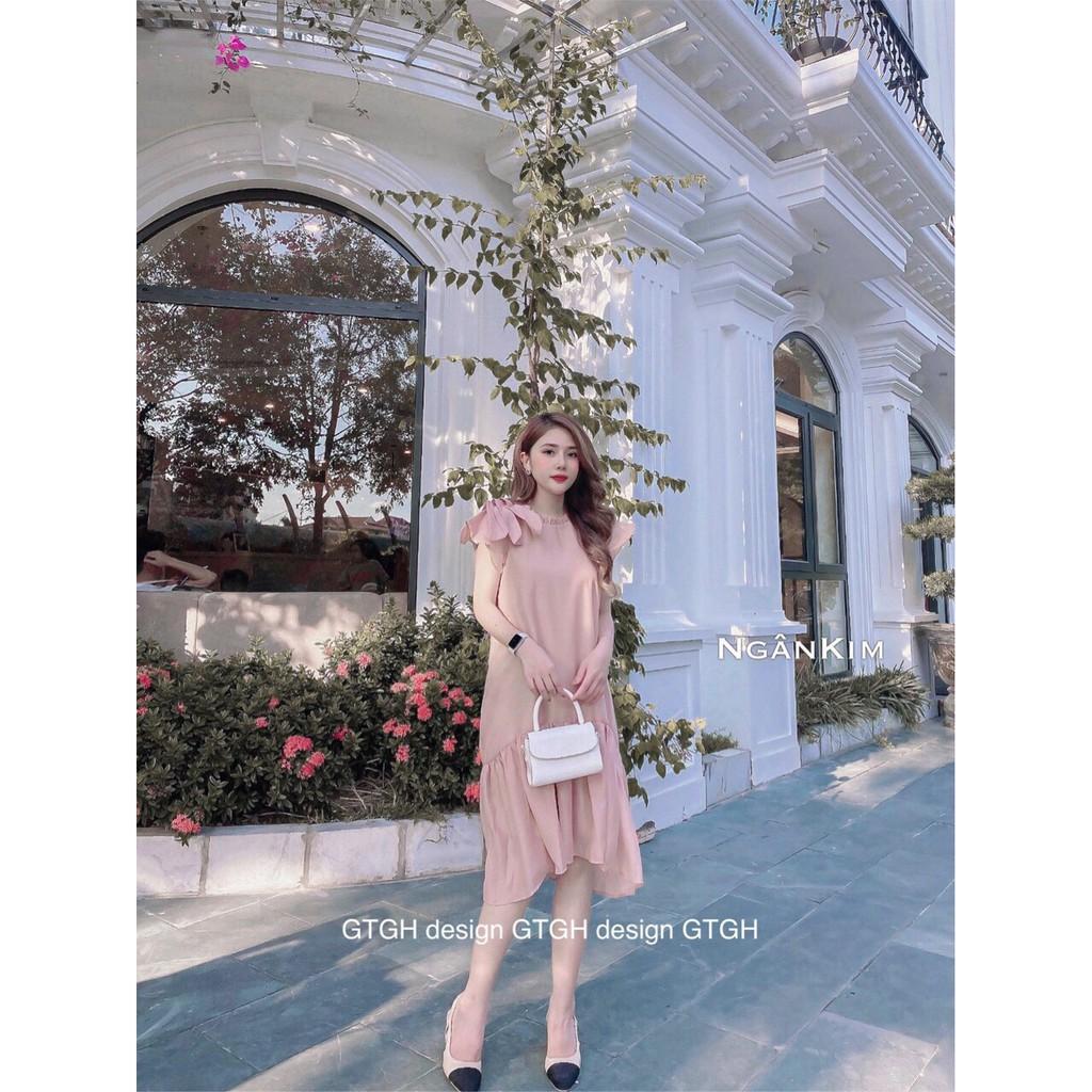 Váy bầu cao cấp chất lụa Hàn, mát mềm,mặc đi làm, đi tiệc, đi chơi đều đượcfree size từ 43~68kg