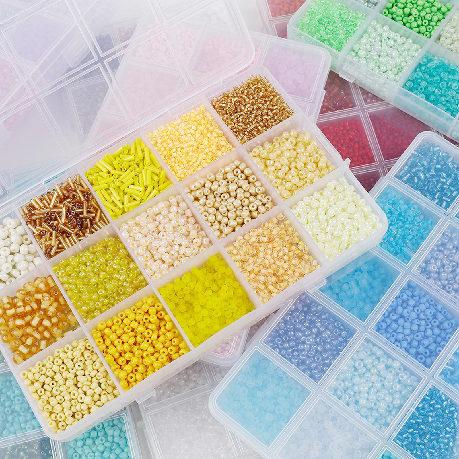 Glass Beads , Small Beads Crafting Supplies, DIY Handmade Colorful Craft Beads, Loose Spacer Beads for Jewelry Making Pendants Earring