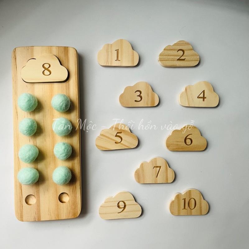 Bộ học số đám mây Montessori / công cụ học toán