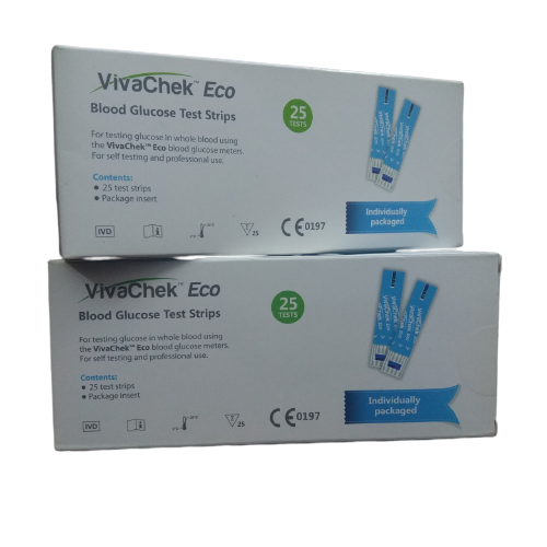 Que thử đo đường huyết VivaChek ECO – Hộp 25 que