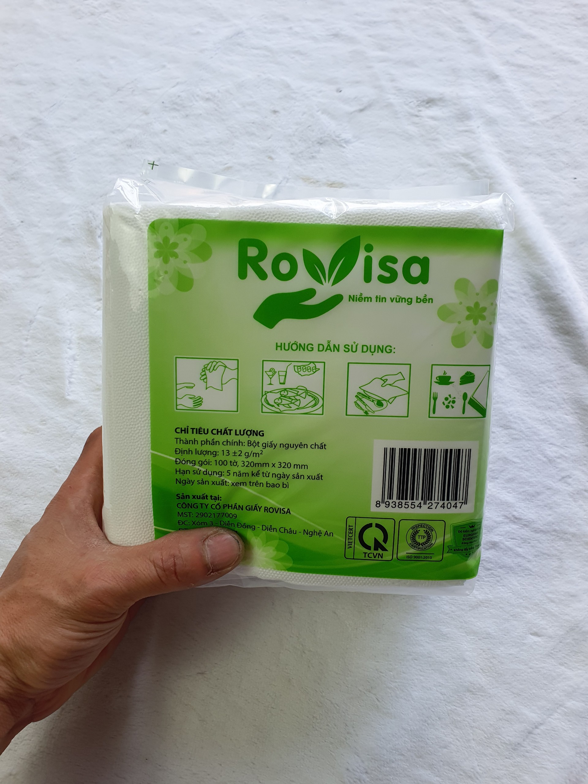 12 gói khăn giấy ăn vuông to siêu mịn siêu dai cao cấp rovisa- 1 gói đủ chuẩn 100 tờ không điêu Giấy Vệ Sinh
