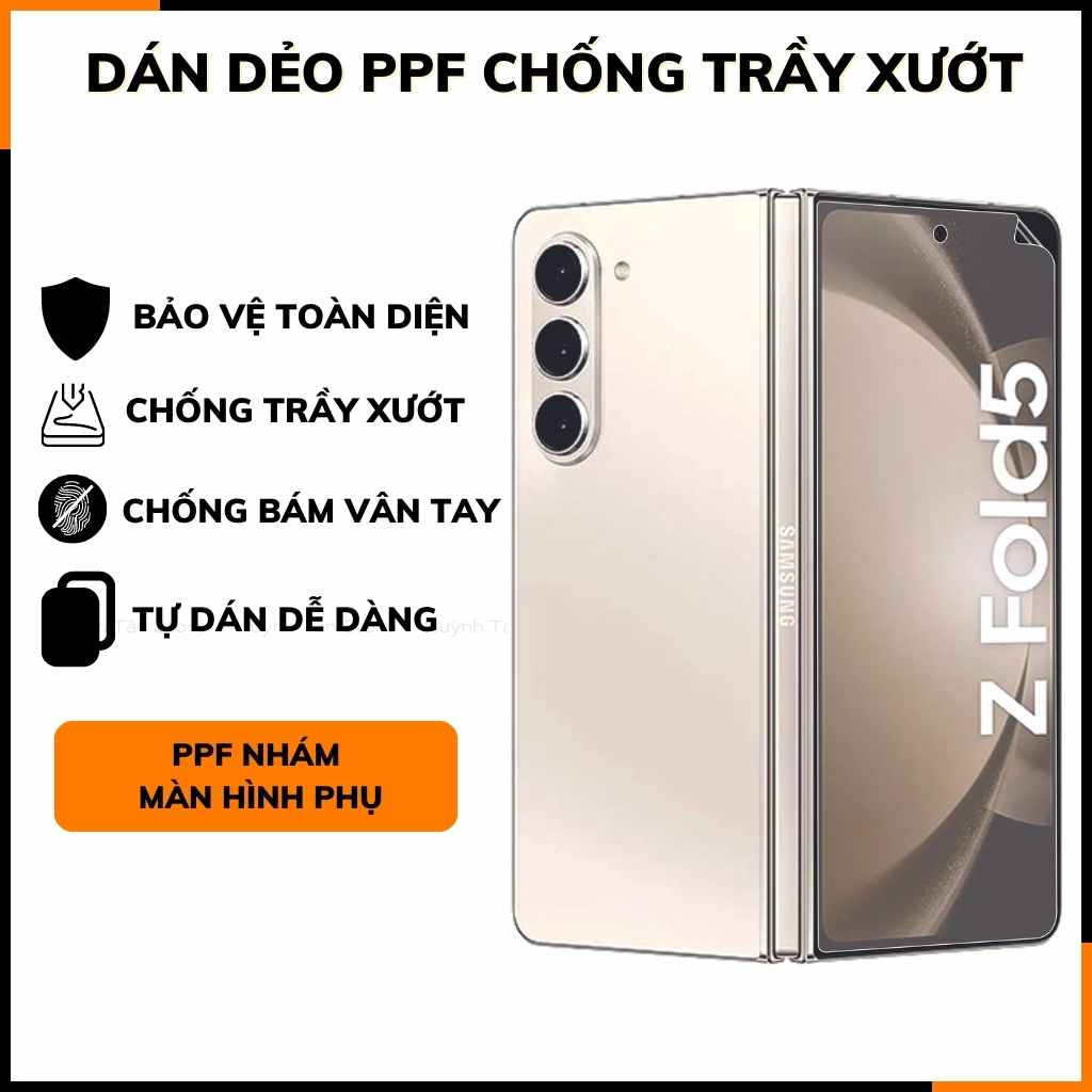 Dán màn hình z fold 5 dẻo PPF trong suốt hoặc nhám bảo vệ màn hình mua 1 tặng 1 huỳnh tân store