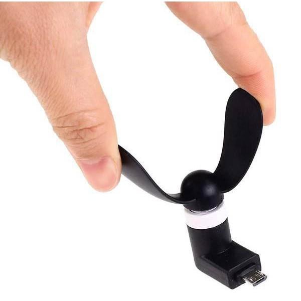 Quạt Mini Silicon Usb 2 trong 1 cho PC và Android siêu lạ