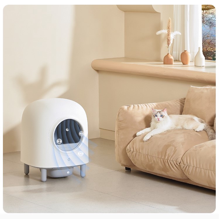 [Hot] Nhà vệ sinh cho mèo thông minh thế hệ mới- Có APP điều khiển( tặng kèm 2 hộp khử mùi)