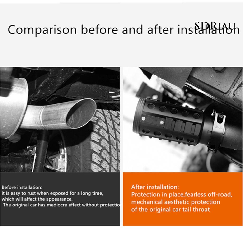 SDriy_Exhaust Tail Pipe Heat-resistant Anti-corrosion Aluminum Alloy Car Modification Tail Muffler Tip for Car
