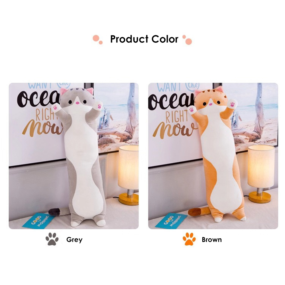 Gối ôm dài hình mèo hoạt hình dễ thương - tùy chọn màu sắc và size