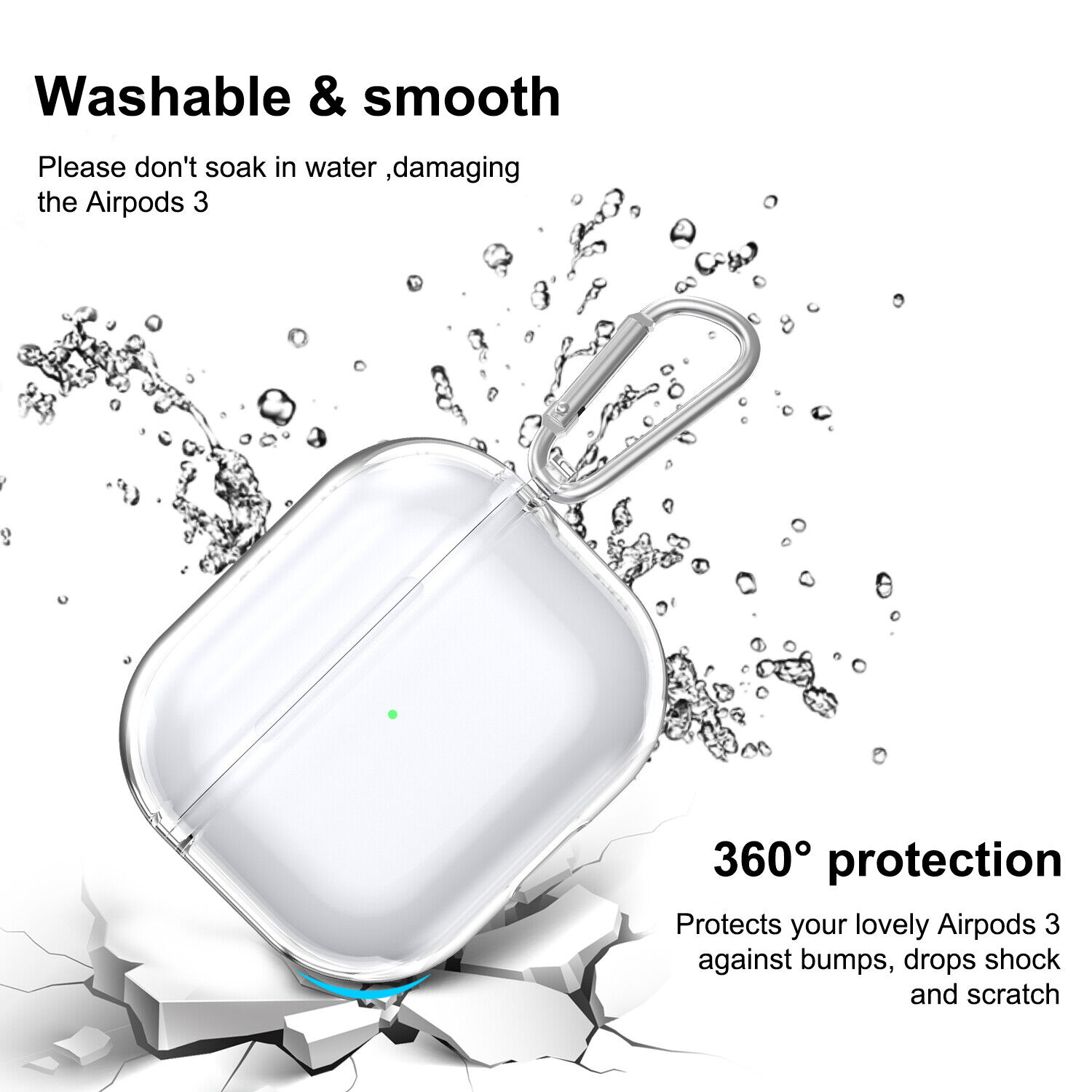Bao case chống sốc trong suốt cho Airpods Pro hiệu Likgus Clear Shell - Hàng nhập khẩu