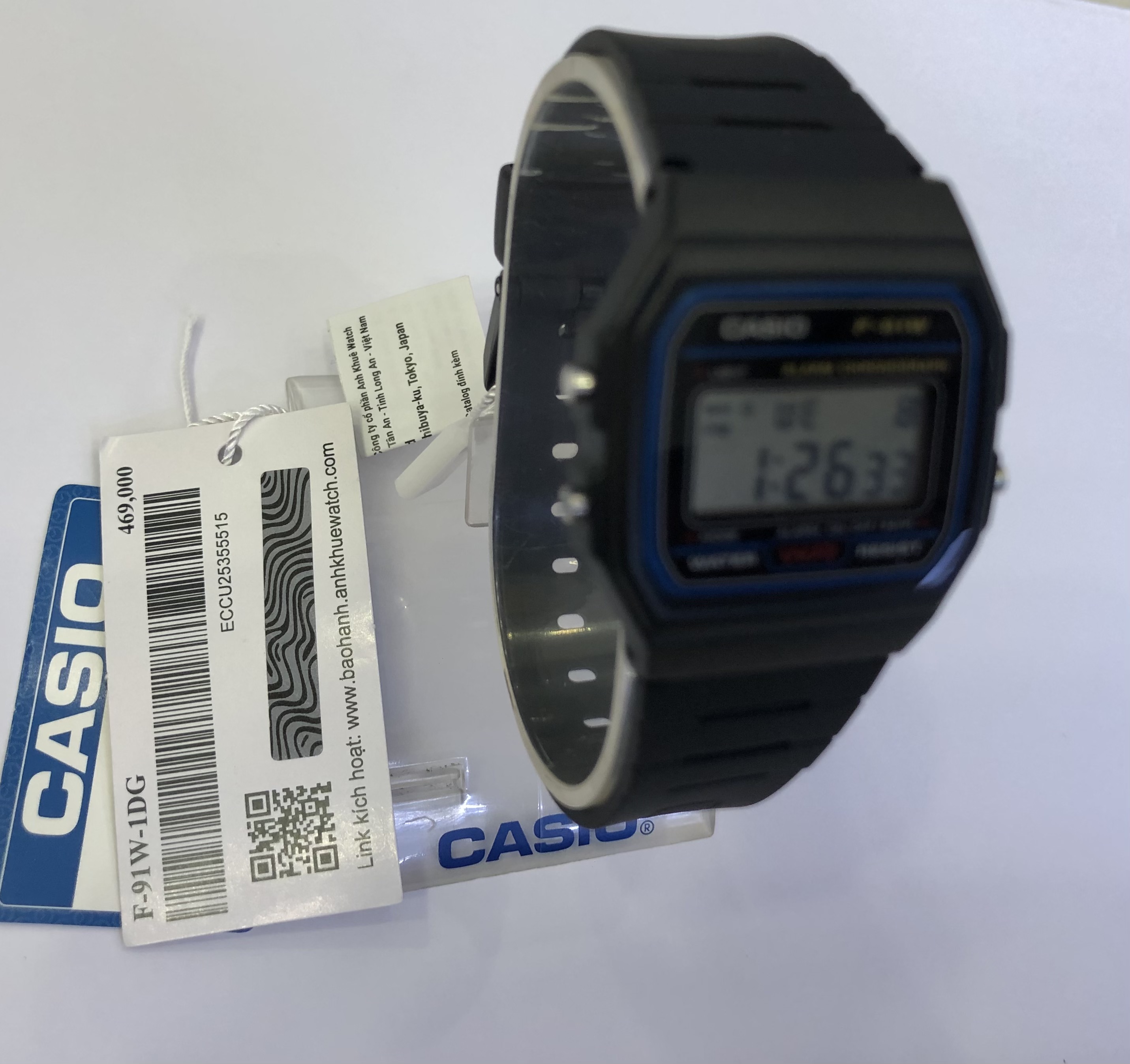 Đồng Hồ Nam Casio F91W-1DG Chính Hãng