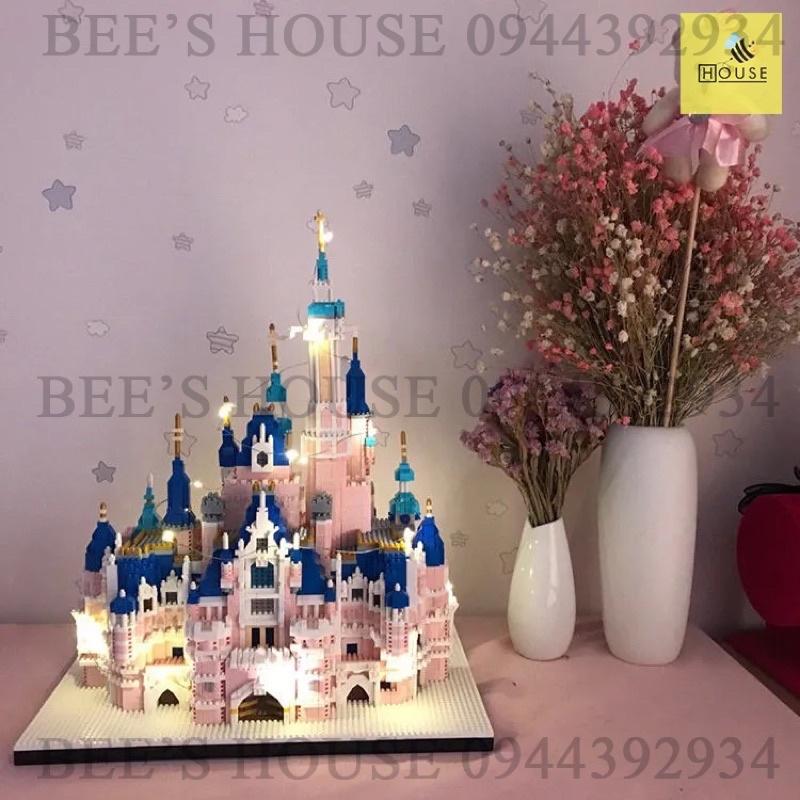 ĐỒ CHƠI XẾP HÌNH LẮP RÁP MINI BLOCK MÔ HÌNH KIẾN TRÚC LÂU ĐÀI CÔNG CHÚA LỘNG LẪY BÉ GÁI