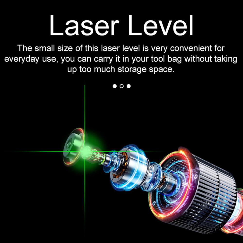 Small Portable 2 Lines Laser Level Leveling Laser 3° Self Levelling Diagonal Line Multi-function Laser Level for Household Flooring Tile Layout Door Window Install