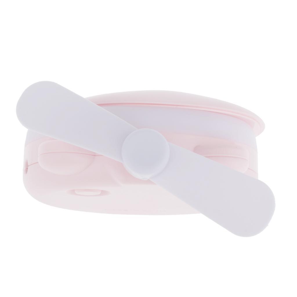 Portable Handheld Fan, USB  Piggy Fan with LED Fill Light Mirror