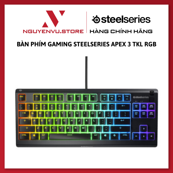 Bàn Phím Gaming Steelseries Apex 3 TKL RGB - Hàng Chính Hãng