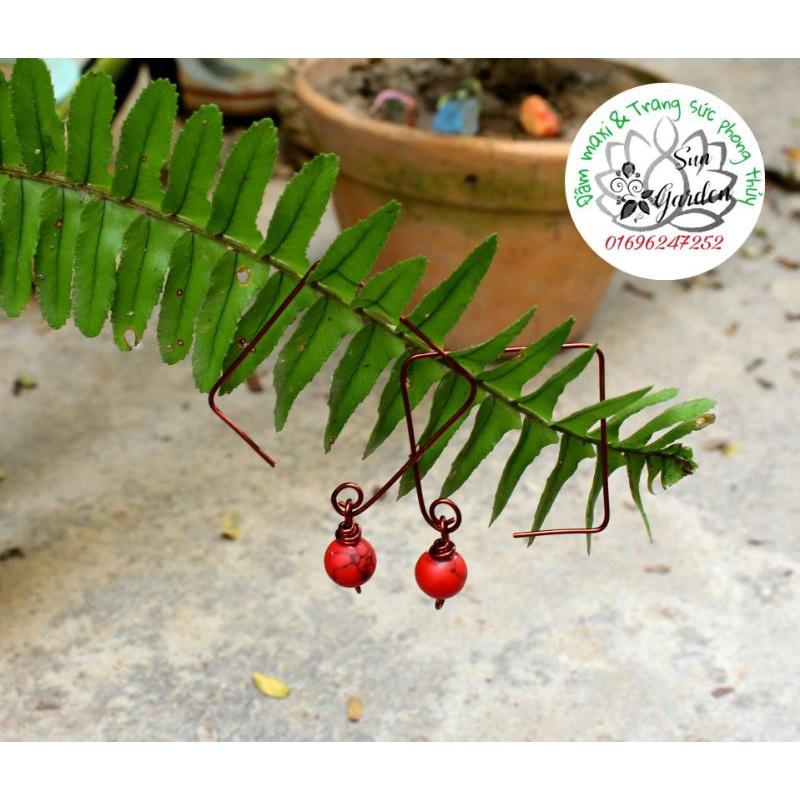 Bông tai dây đồng độc đáo cá tính