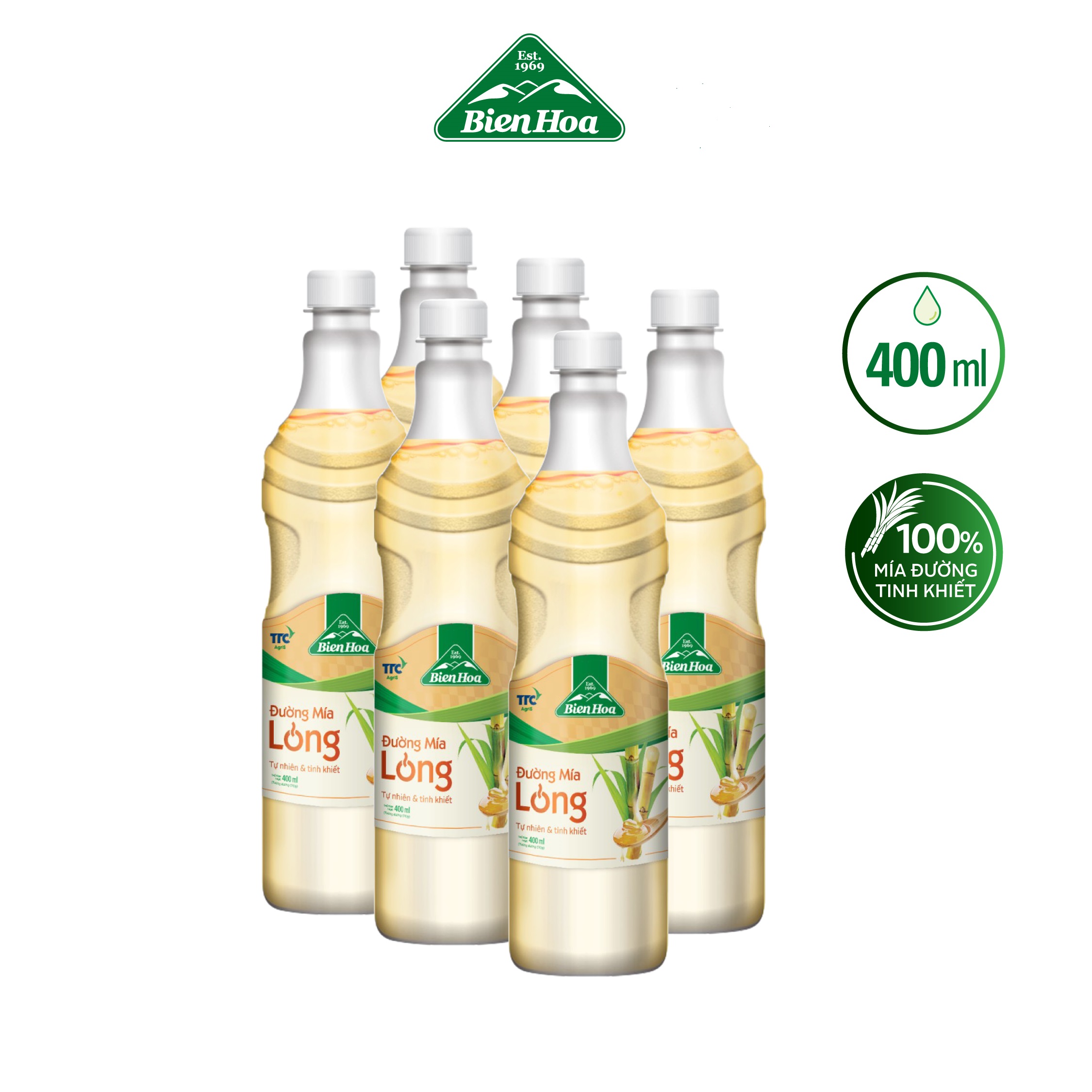 Combo 6 chai Đường Lỏng Biên Hòa 400ml/Chai