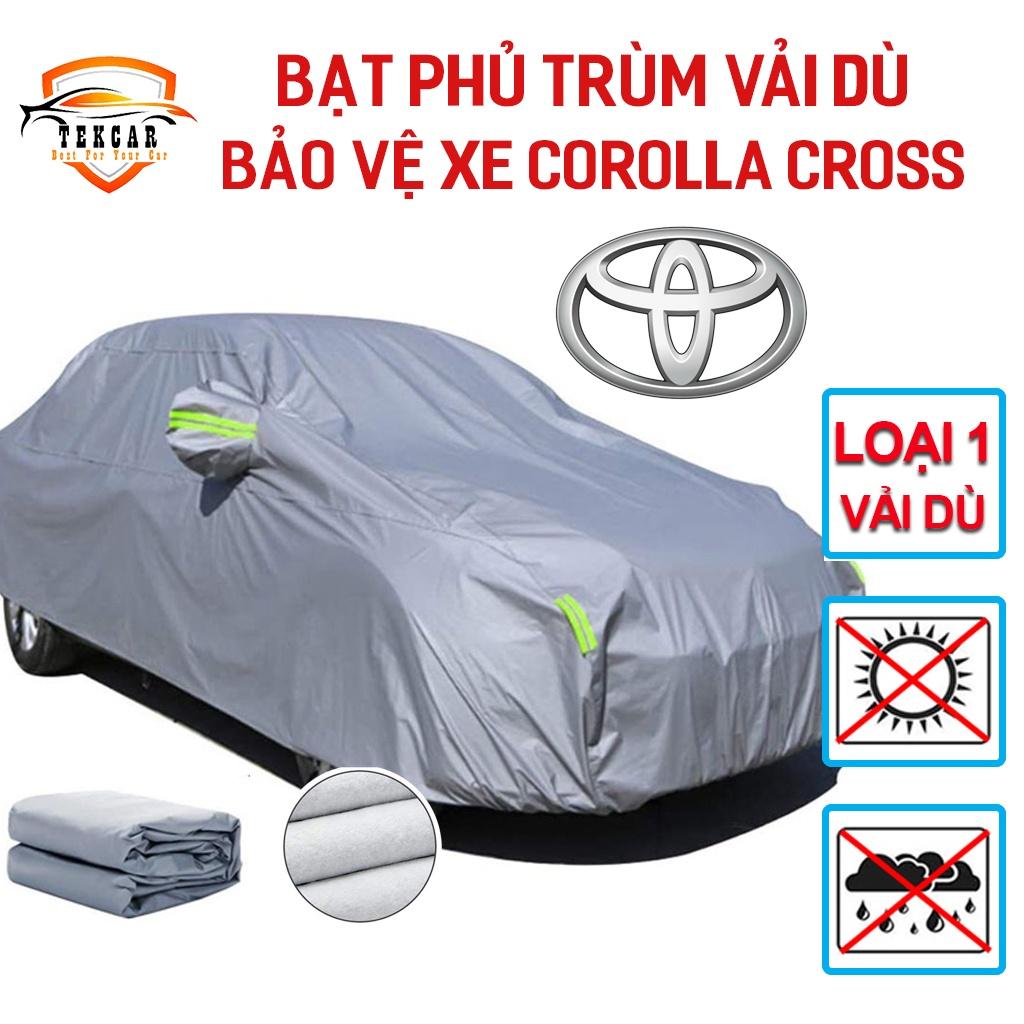 Bạt vải dù phủ trùm kín bảo vệ xe ô tô TOYOTA COROLLA CROSS chất liệu vải dù oxford cao cấp