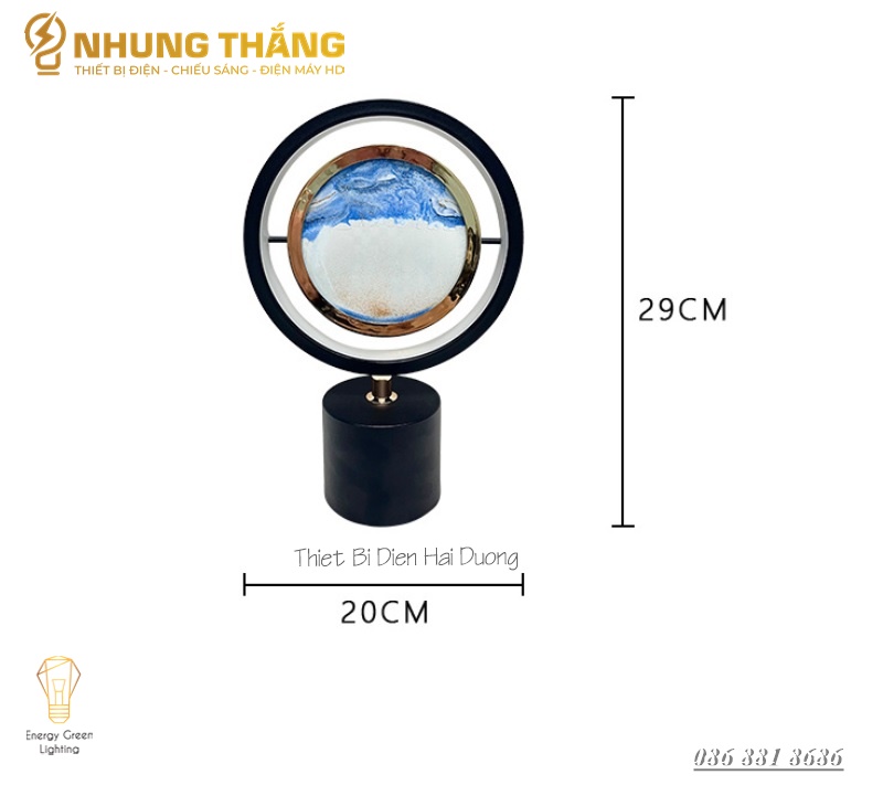 Đèn Bàn Decor Bức Tranh Cát Chảy Nghệ Thuật - Kiểu Dáng Sang Trọng , Hiện Đại , Trang Trí Căn Phòng - Có Video