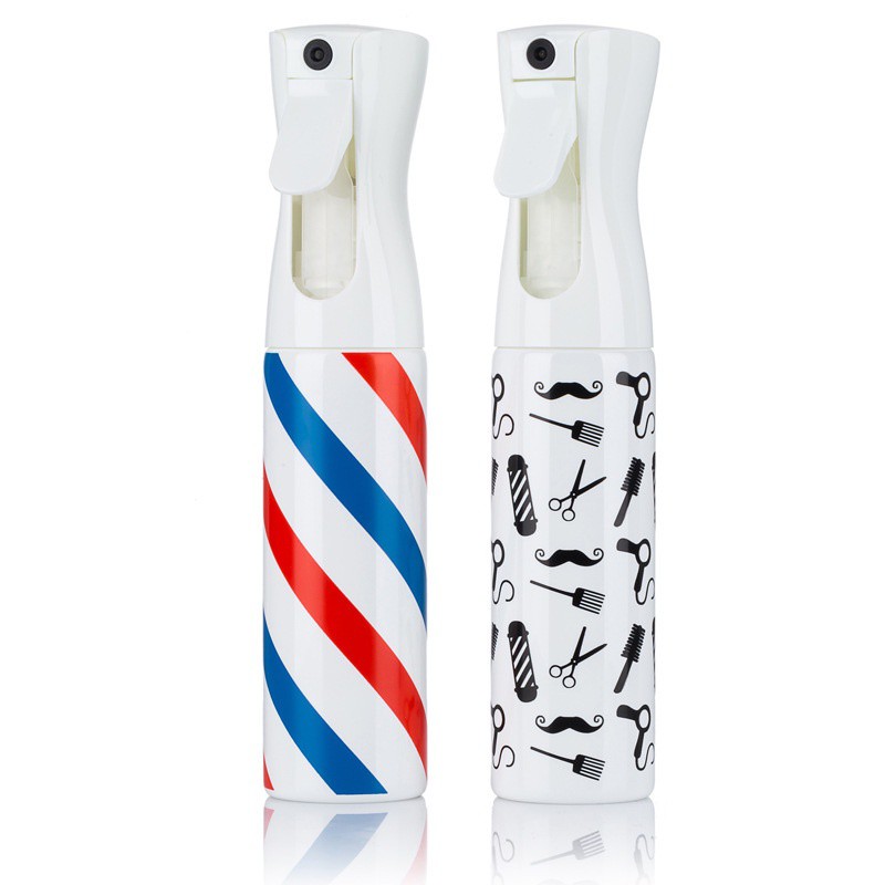 Bình Nước Xịt Tóc Loại 300 ml Họa Tiết Barber ( Máu Và Bông Gòn )