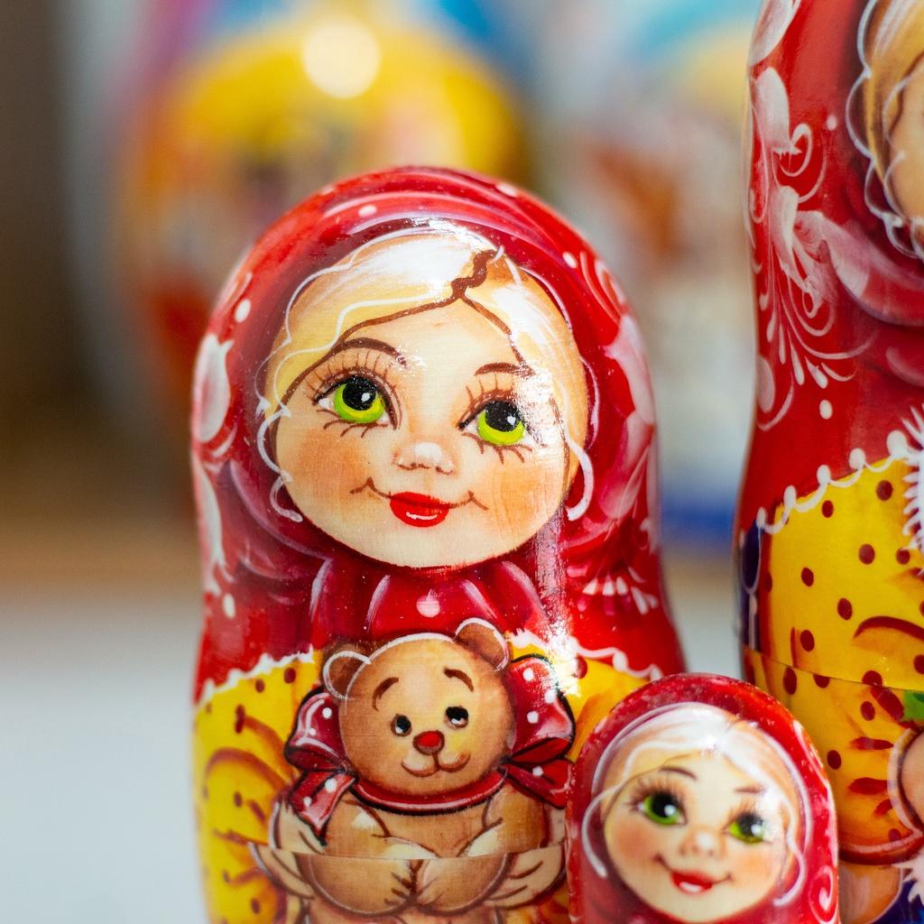 BỘ BÚP BÊ NGA MATRYOSHKA 5 LỚP 18CM "MISA ÔM THÚ CƯNG" CỰC ĐẸP VÀ DỄ THƯƠNG