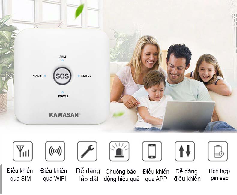 THIẾT BỊ BÁO TRỘM QUA ĐIỆN THOẠI 261 WIFI &amp; SIM KAWASAN- HÀNG CHÍNH HÃNG