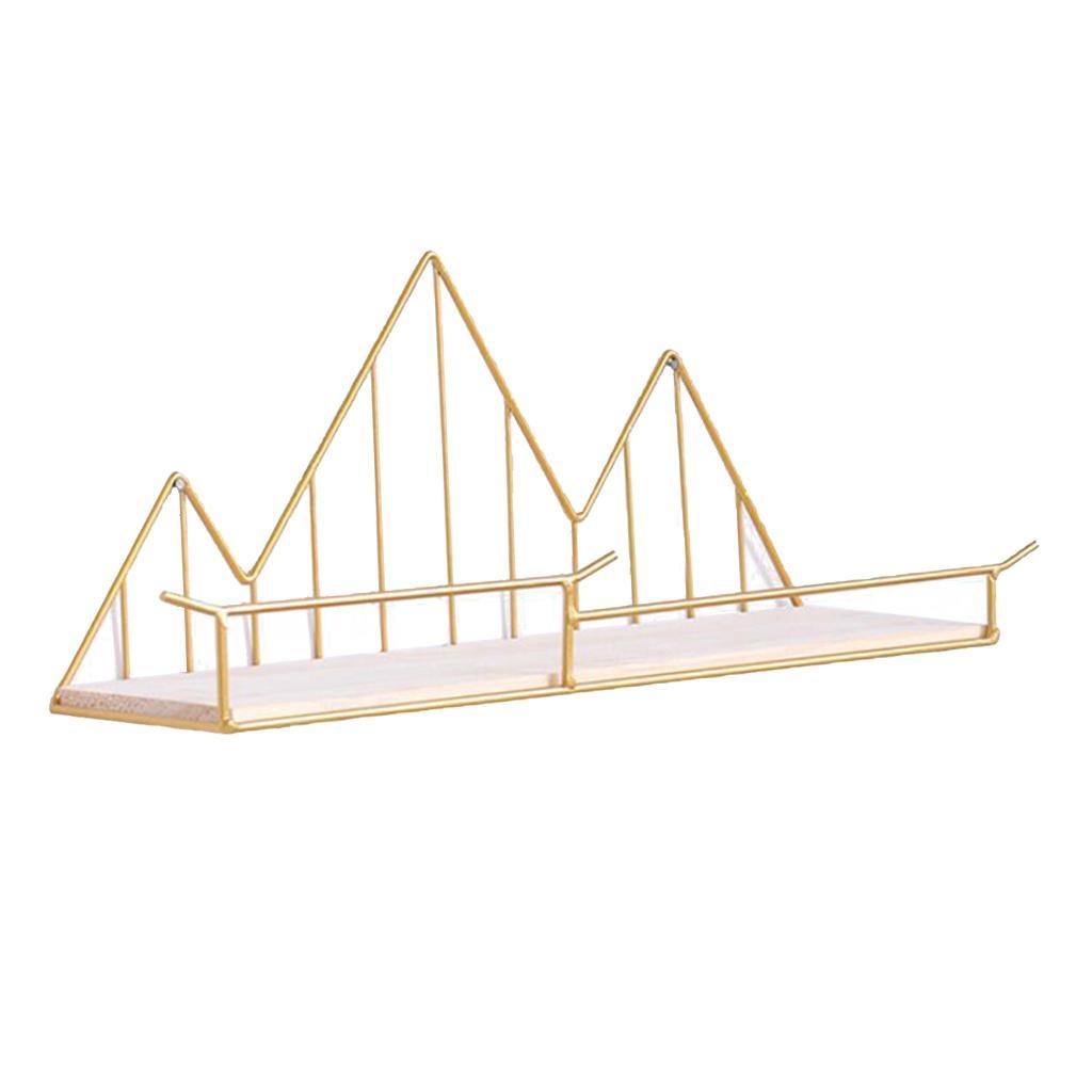 2pcs Grid Wall Shelf Rack Display Shelf Wall Mounted Metal for Living Room