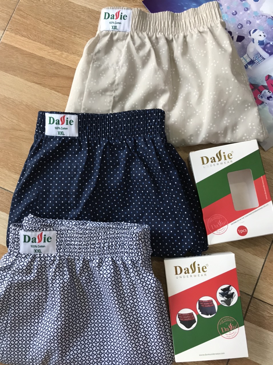 COMBO 3 QUẦN SHORT MẶC NHÀ NAM DAVIE DVS01 SIZE XXXL