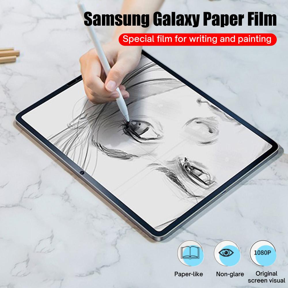 2pcs Giấy giống như bộ bảo vệ màn hình cho Samsung Galaxy Tab S8 S7 S6 S6 Lite S5E S4 9.7 A8 A7 Lite A 10.1 10.5 Người bảo vệ màn hình phim